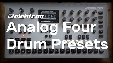 80+ Elektron Analog Four Drum Presets/Sound Pack