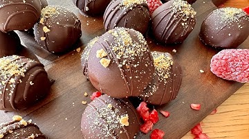 Dark Chocolate Raspberry Cheesecake Truffles Recipe