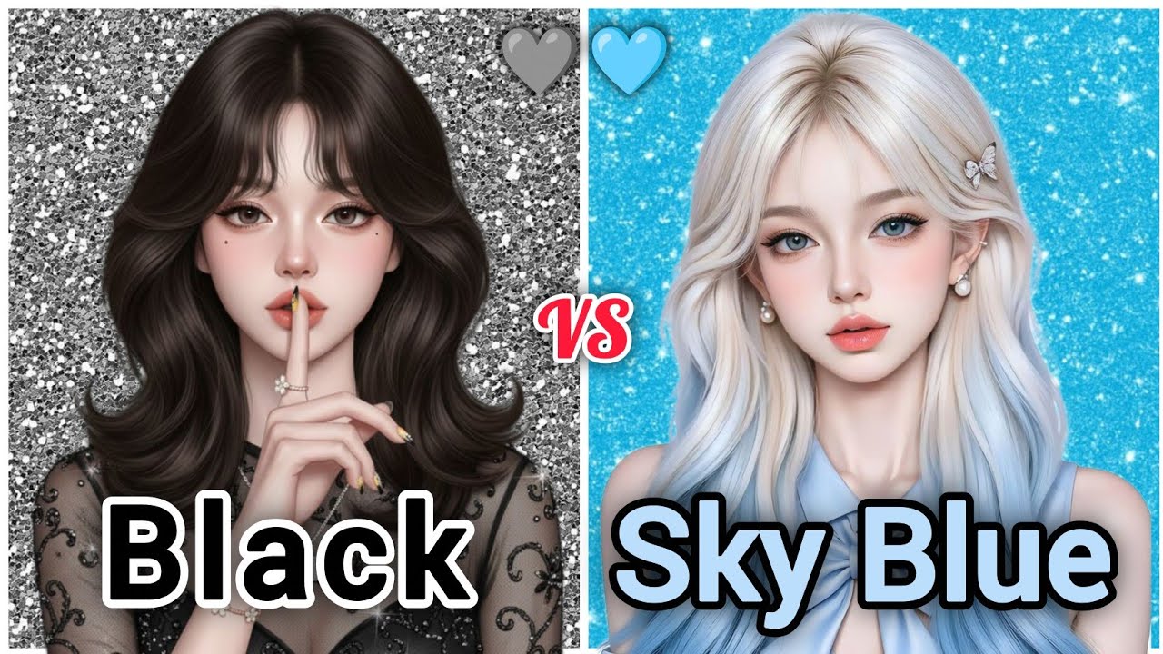 💐 Choose your favourite🤩|Black🖤 vs Blue🩵| @queenashi12 #trending #viral #fashion #aesthetic #bts 