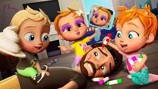 CRAZY BABiES CARTOONS!!  Adley Niko \u0026 Navey eat Baby Puffs and troll Dad into some Crazy Baby Fun!