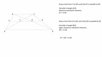 Trapezium - mid points of diagonals