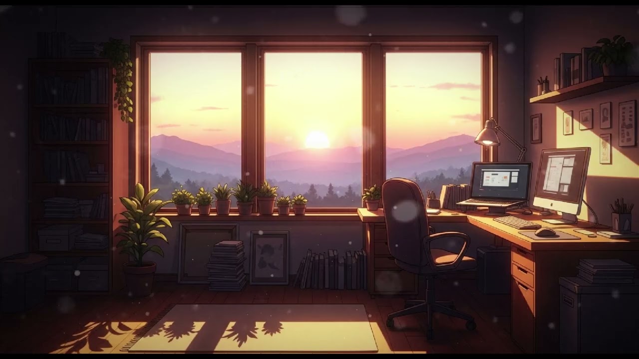 Mountain Sunset 🏔️ Lofi Hip Hop Mix ~ Aesthetic Beats to Study / Work / Relax