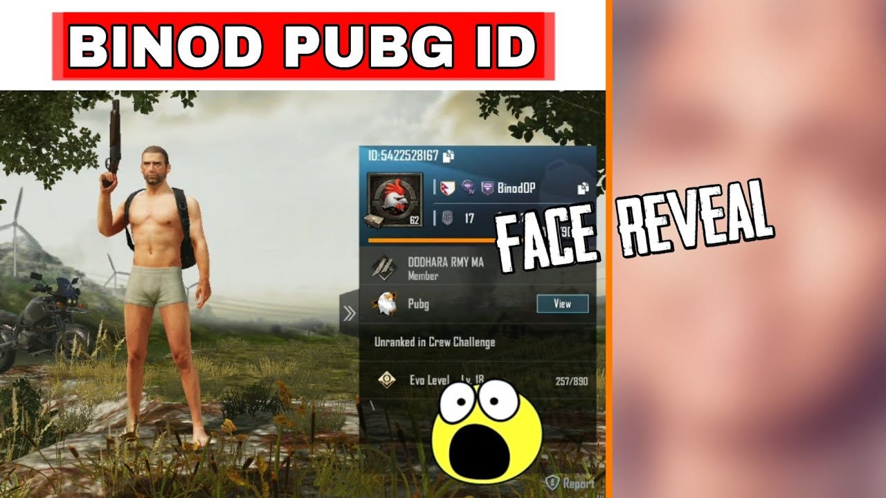 BINOD PUBG ID Review Or Face Reveal