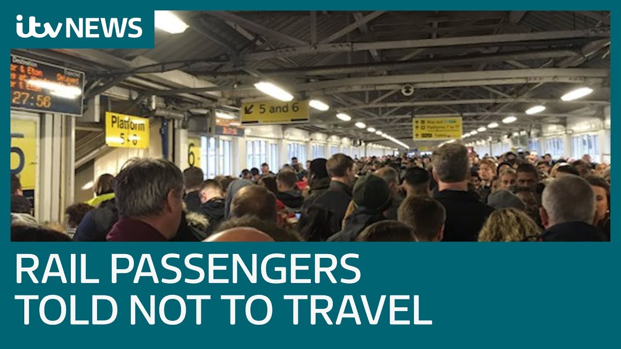 Passengers told not to travel after rail works cause chaos | ITV News ...