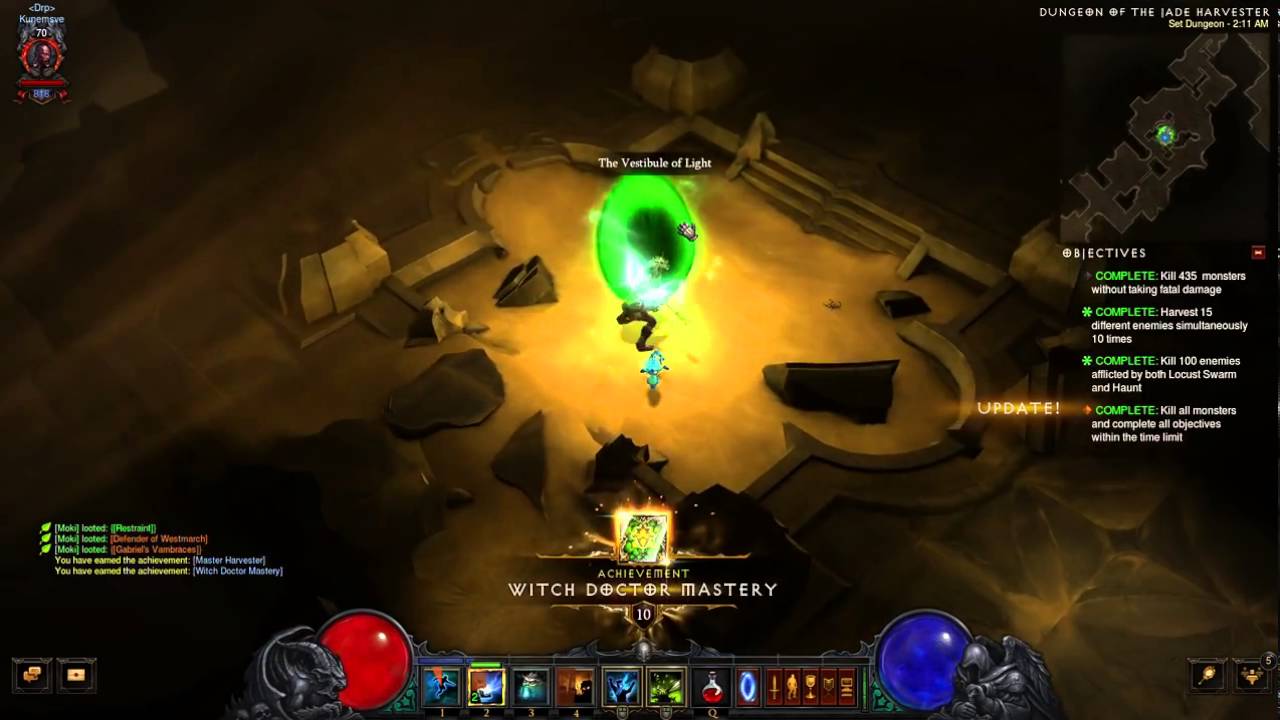 Diablo 3 Raiment of the Jade Harvester Master Set Dungeon on Live Patch