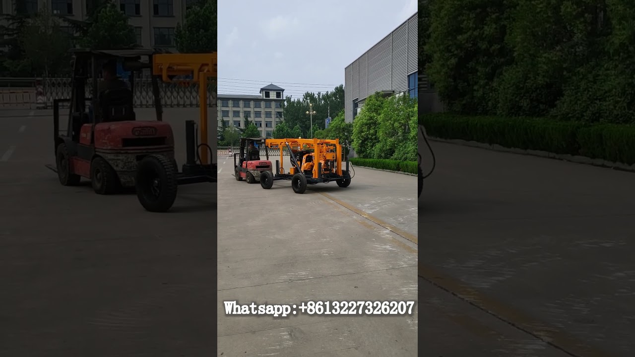 Traction Power! Water Well Drilling Rig in Action 💥