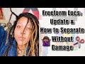 Freeform Locs: Update & How to Separate & How to Remove Lint