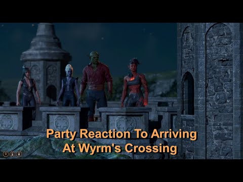 Видео: Party Reaction To Arriving At Wyrm's Crossing | Act 3 | Ultra 4k | Baldur's Gate 3