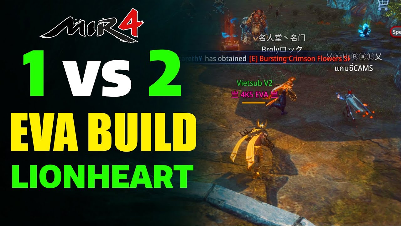 MIR4 PvP: 1 vs 2 – The Power of EVA Lionheart!