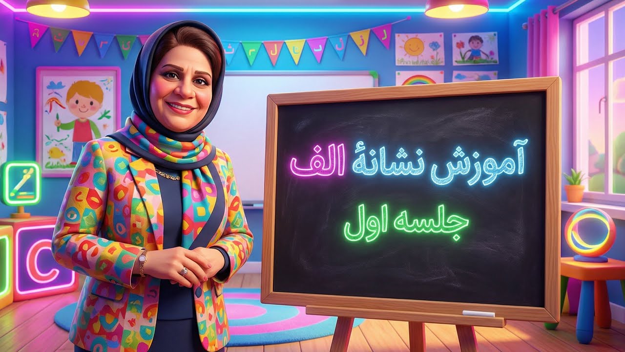 آموزش رایگان نشانه آ کلاس اول ( نشانهٔ الف) | جلسه ۲