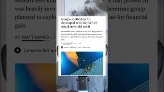 Google says AI has now been used to help develop a zero-day exploit #tech #hacker #technews