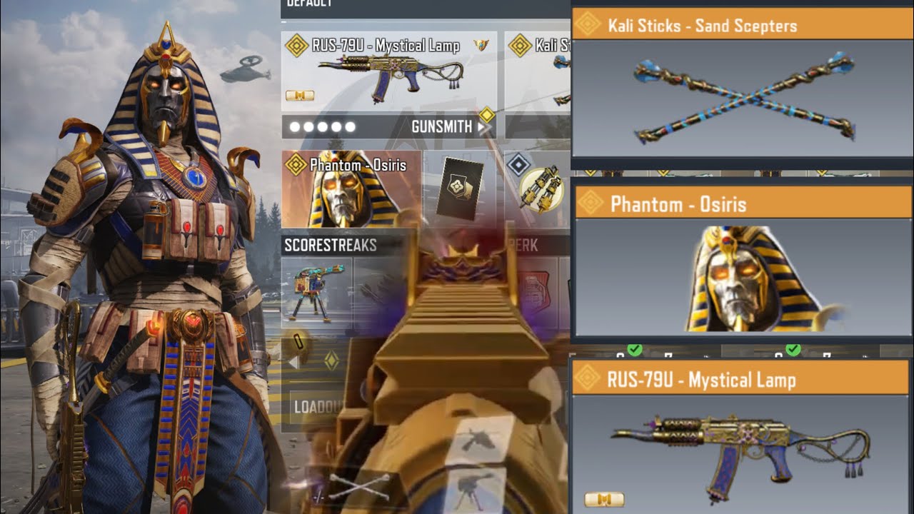 Legendary Phantom - Osiris is now back with RUS-79U Mystical Lamp  and Kali Sticks Sand Scepter CODM