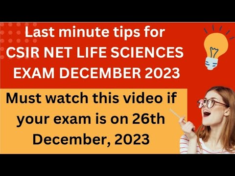 EXAM HALL TIPS FOR CSIR NET LIFE SCIENCES|| HOW TO SOLVE THE PAPER ...