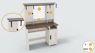 How to Install | AOGLLATI Makeup Vanity with Lights & Barn Doors White