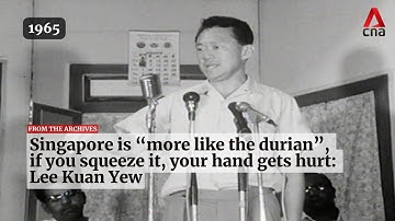 Singapore is "like the durian"; try and squeeze it, you get hurt: Lee Kuan Yew | From the archives