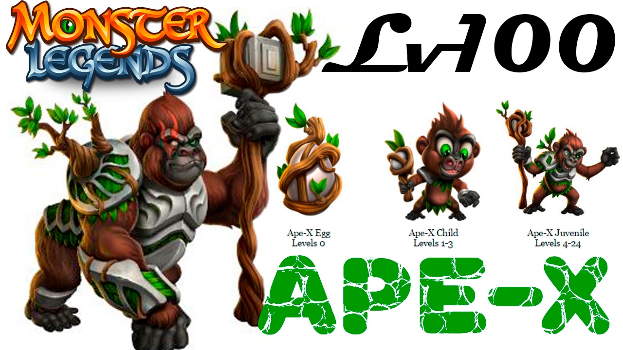 APE-X 1-100 Monster Legends - Легендарный монстр природы на прокачку