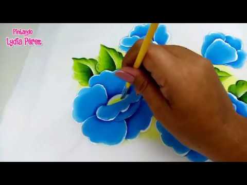 Pintura en Tela Fácil Pintando una Bolsa con Flores 
