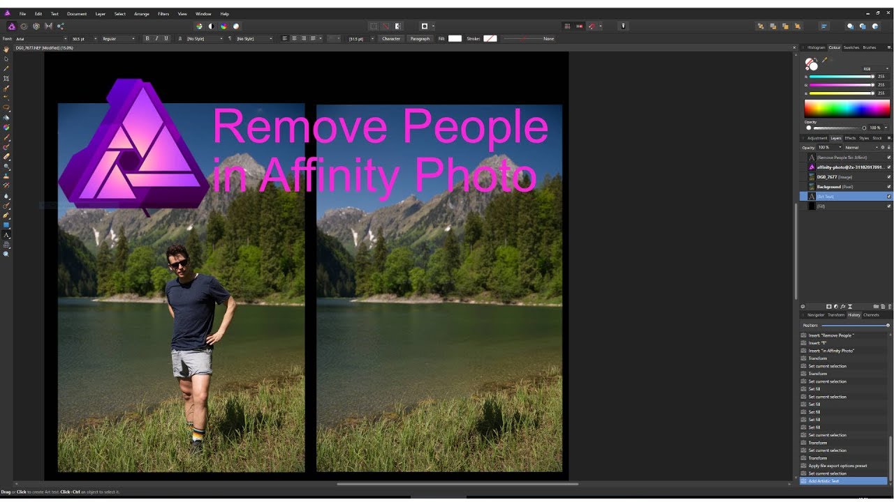 How To REMOVE PEOPLE From Your Photos in Affinity Photo YouTube