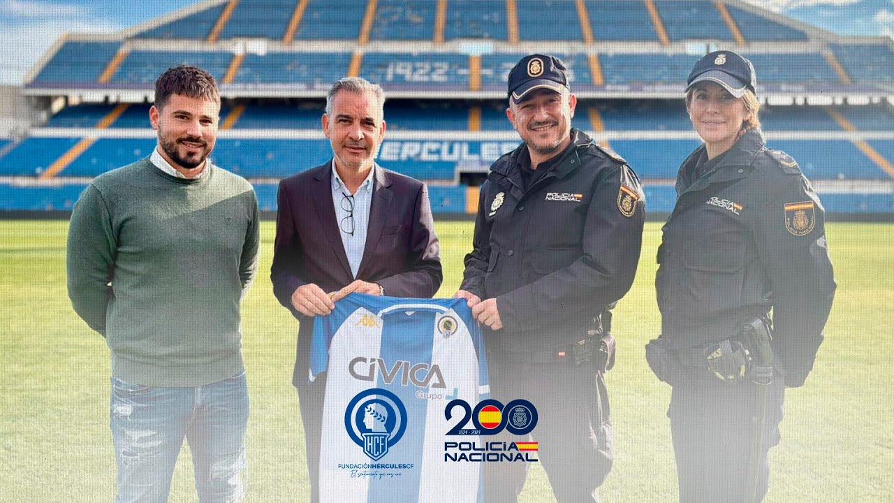 🎯 𝗣𝗿𝗲𝘀𝗲𝗻𝘁𝗮𝗰𝗶𝗼́𝗻 | Fundación Hércules CF junto a la Policía Nacional | 