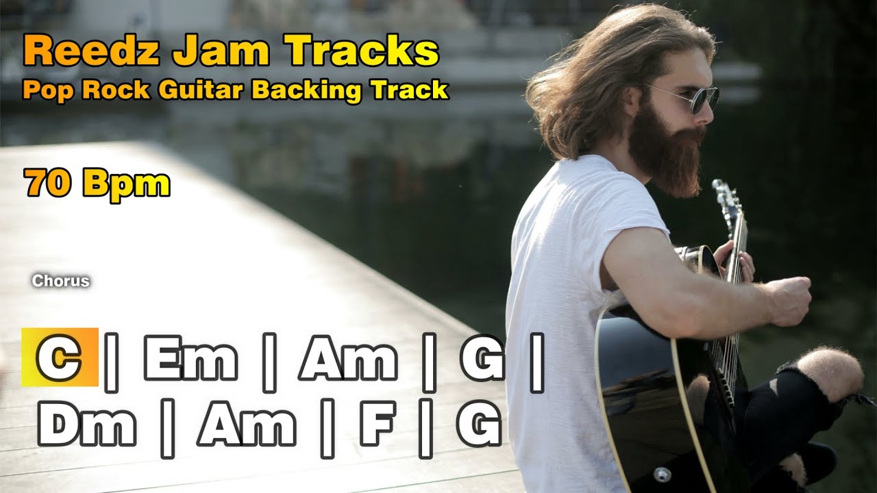 Calm Pop Rock Guitar Backing Track in C Major - YouTube