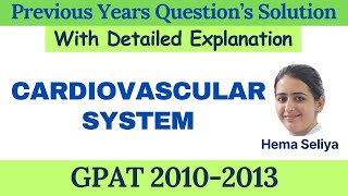 Cardiovascular System | Pyqs | Gpat 2010-2013