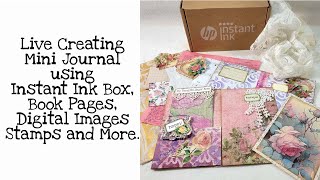 Live Creating Mini Journal using Instant Ink Box Part 1 @lindaisrael