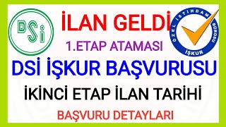 1.Etap İlani Geldi̇dsi̇ İşkur Başvurusu Başladi Dsi̇ Başvurusu Nasil Yapilir İki̇nci̇ Atamasi Ne Zaman