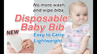 Best Silicone Baby Bib and Disposable Baby Bib - Keep feeding time mess free - No more washing