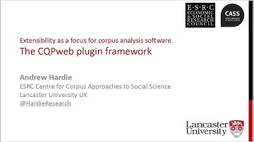 The CQPweb plugin framework (research presentation)