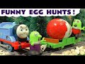 Funny Egg Hunts with Thomas Trains and the Funlings