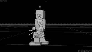 C4D - Toy Robot Walking Preview
