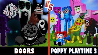 DOORS vs. Poppy Playtime Chapter 3 | Minecraft (CREEPY INTENSE!)