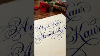 Stylish name writing😱😱 tag to Abjot💞Asmeet#calligraphy#art#name#trending#ytshorts#@Natkhat_annu