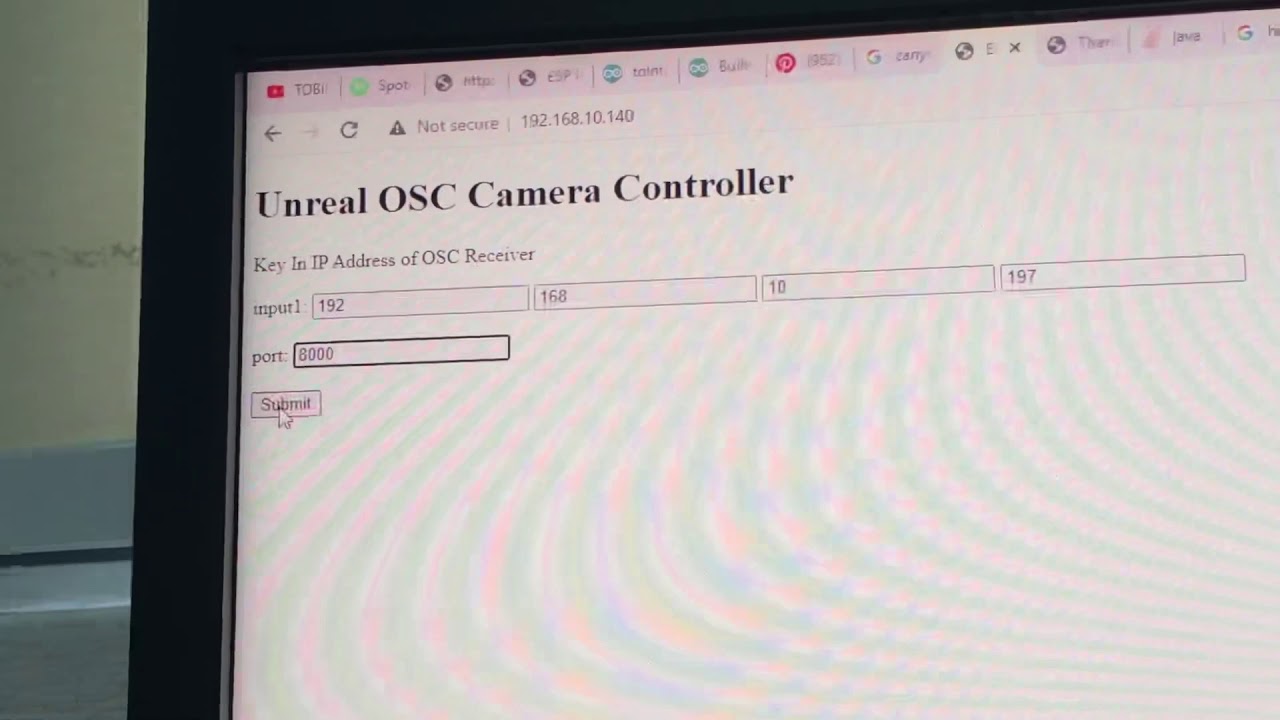 ESP32 webserver + OSC Controller