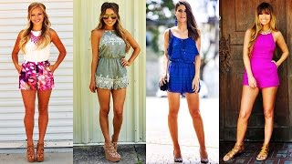 OUTFITS CON ENTERIZOS CORTOS 2017 - YouTube