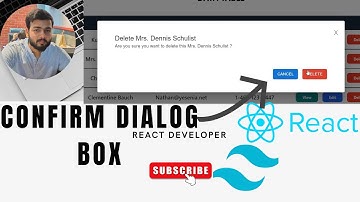 How to make a Confirm Dialog Box to delete an item in react js | React js tutorial