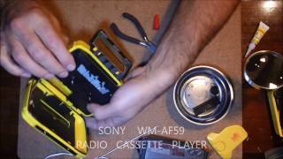 SONY WM-AF59 Sports Walkman Cassette Player AM FM Radio