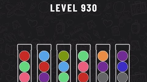 Ball Sort Puzzle Level 930 #ballsortpuzzle #ballsortpuzzlegameplay #puzzlegame #mobile games