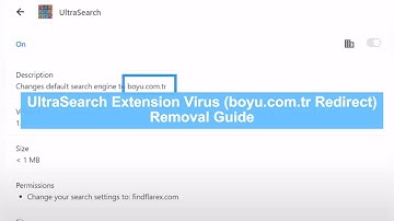 UltraSearch Extension Removal Tutorial - Learn to get rid of UltraSearch Virus [boyu.com.tr redirect