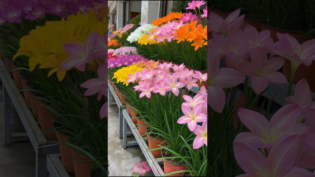 Bunga Lili Hujan | Rain Lily (Zephyranthes carinata) | Bunga Peri | Beautifull Lily Flower