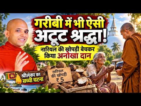 👉 गरीबी में भी ऐसी अटूट श्रद्धा! नारियल की खोपड़ी बेचकर किया अनोखा दान | Heart Touching Pravachan 🥺