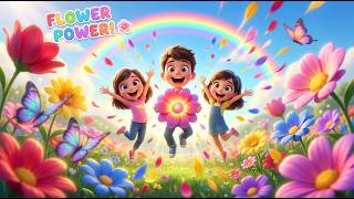 Flower Power 🌸 | Colors &amp; Spring Flowers Song for Kids (Fun Learning!)