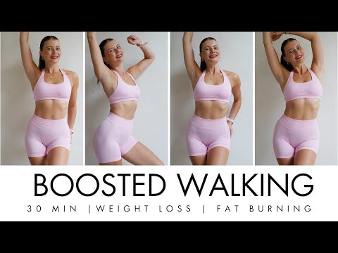 30 MIN BOOSTED WALKING CARDIO WORKOUT- Full Body Fat Loss | All Standing