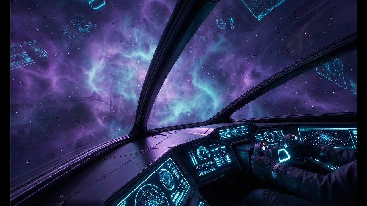 SPACESHIP COCKPIT 🚀 Deep Space Ambience & Sci-Fi Music for Sleep/Focus