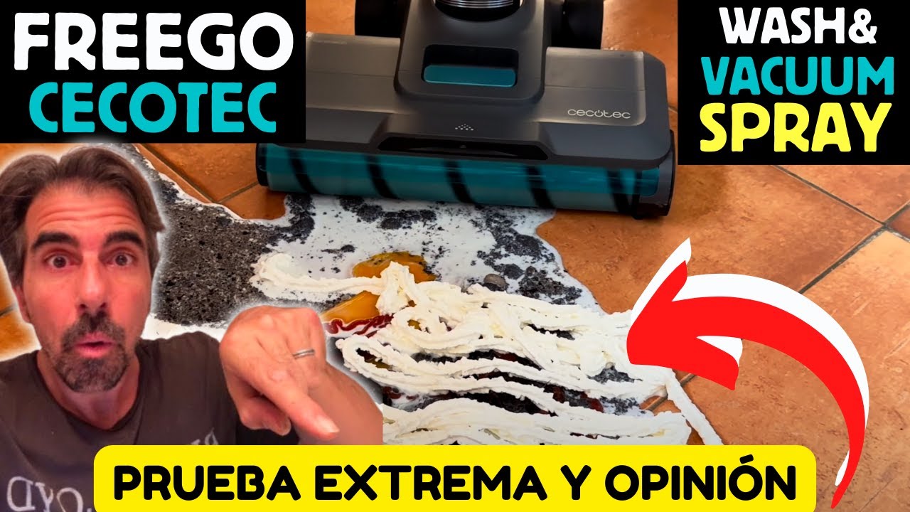 Aspiradora sin Cable Cecotec FreeGo Wash Twice Spray 