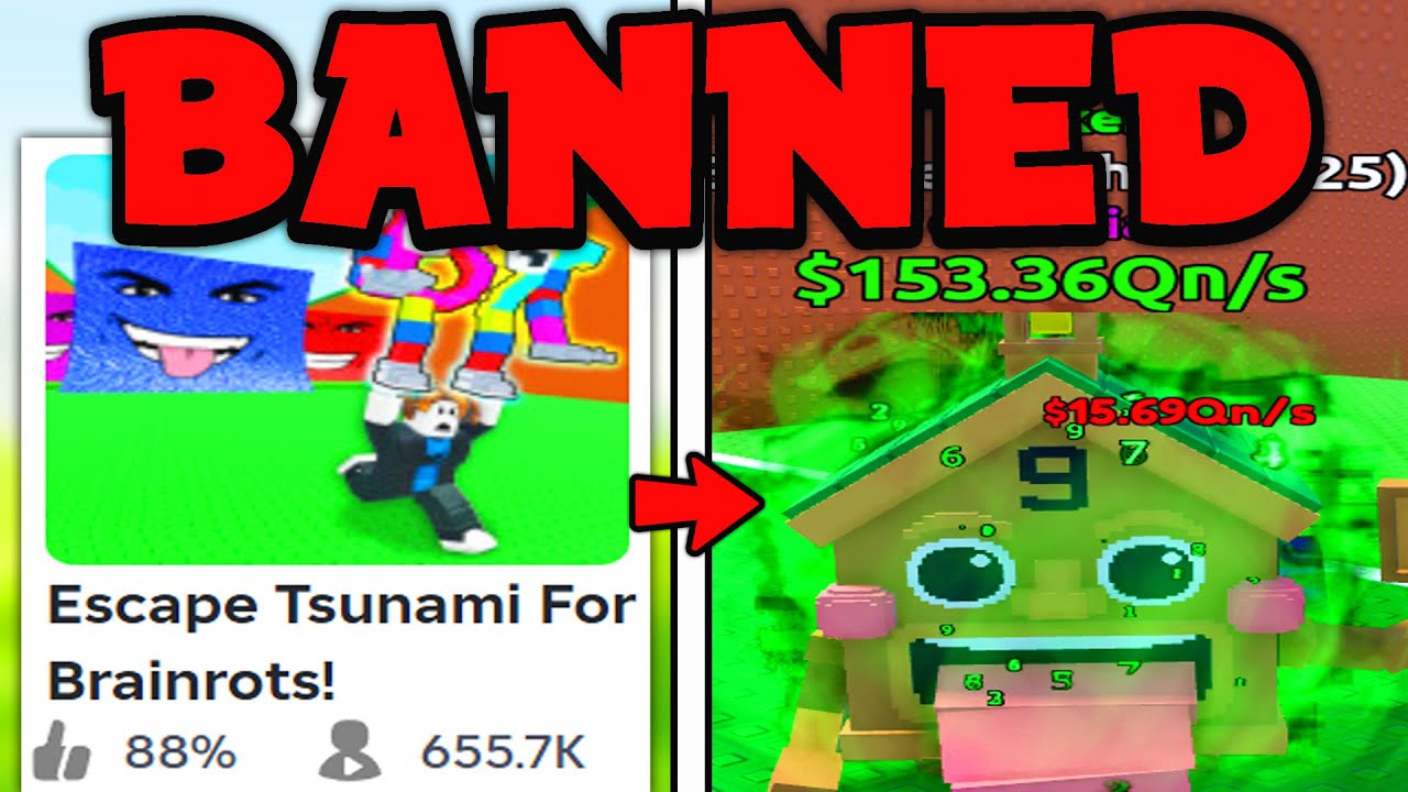 YOU Might get BANNED in Escape Tsunami for Brainrots