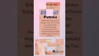 Happy Birthday Putriku, Ucapan Selamat Ulang Tahun Putriku #happybirthday #selamatulangtahun