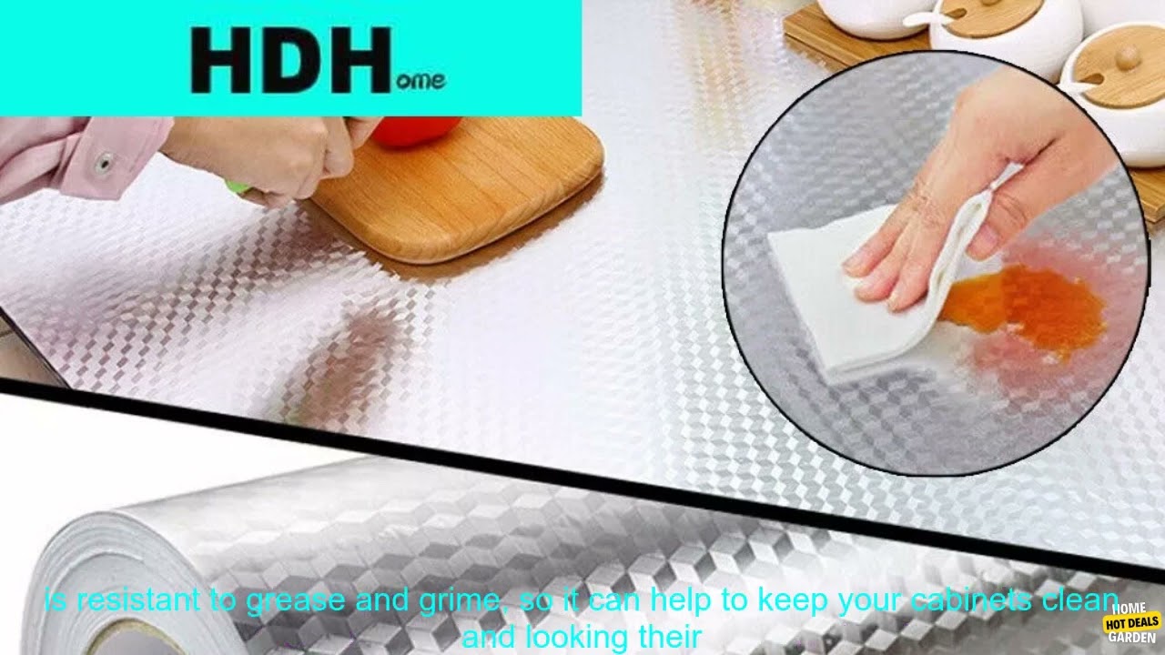 1005002459426155 HDHome Kitchen Oil proof Waterproof Stickers Aluminum Foil Kitchen Sto