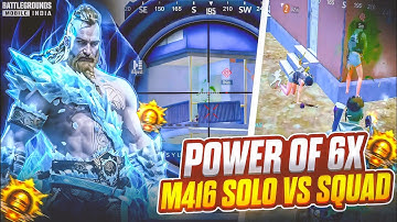 POWER OF 6X ➕ M416 ⚡ Intense Solo vs Squad Conqueror lobby Gameplay & Clutches | BGMI