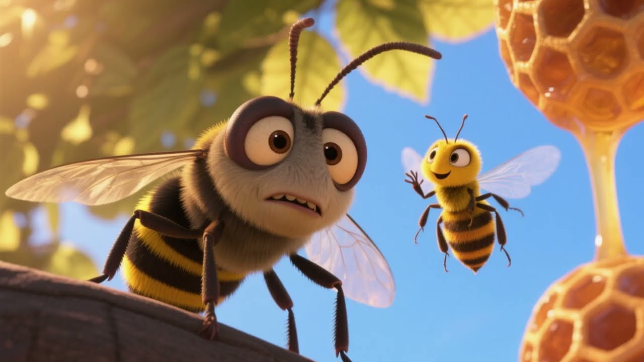 Honey Bee 🐝 + Fly Bee 🐝 | Fun Adventure Story for Children||Buzz Buzz! Honey Bee Meets Fly Bee